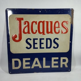SST Jacques Seeds Dealer embossed sign