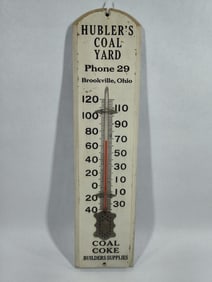 Hubler's Coal Yard wooden thermometer