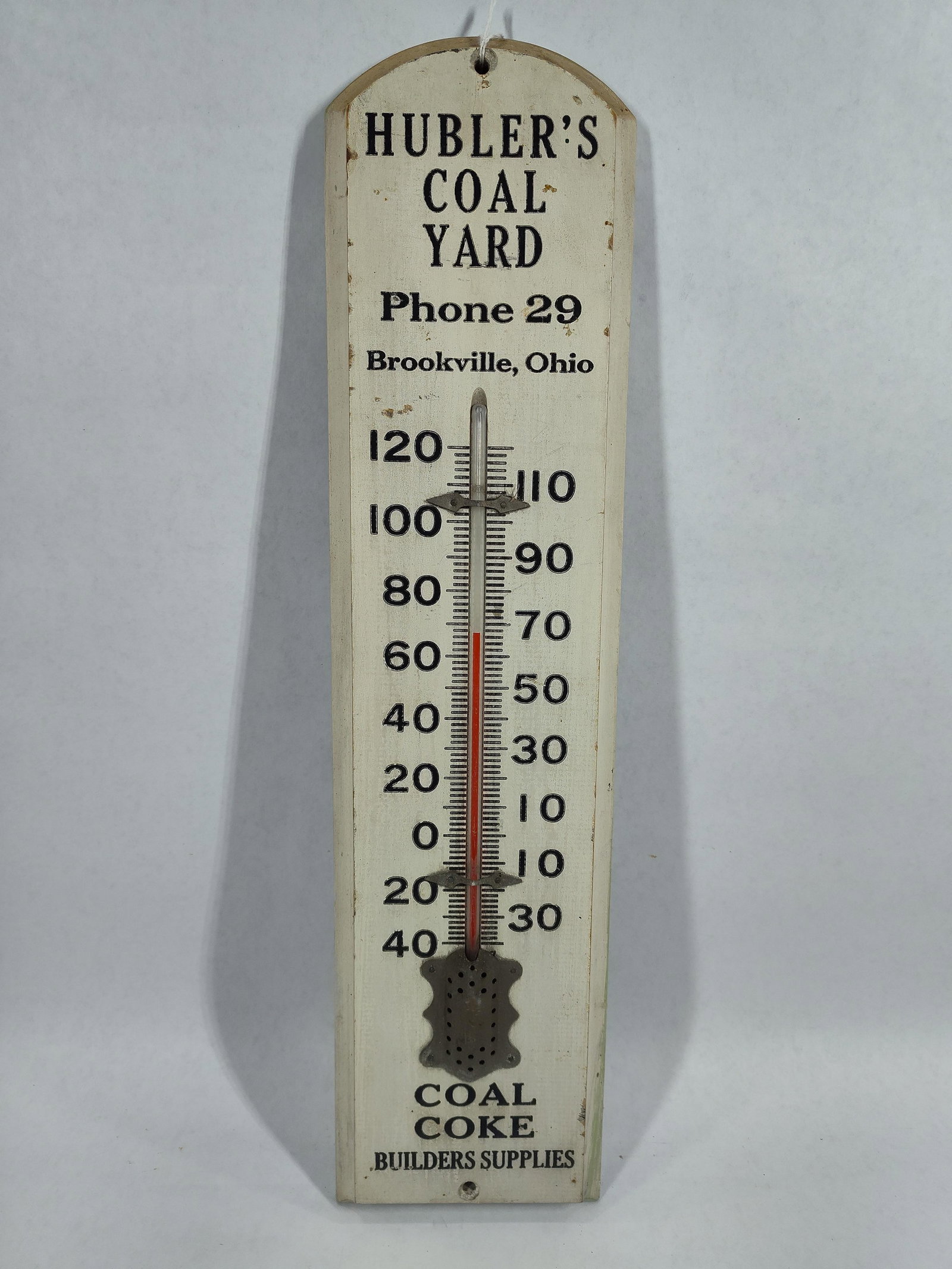 Hubler's Coal Yard wooden thermometer (1 of 5)
