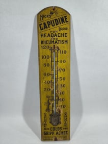 Hicks Capudine Liquid wooden thermometer