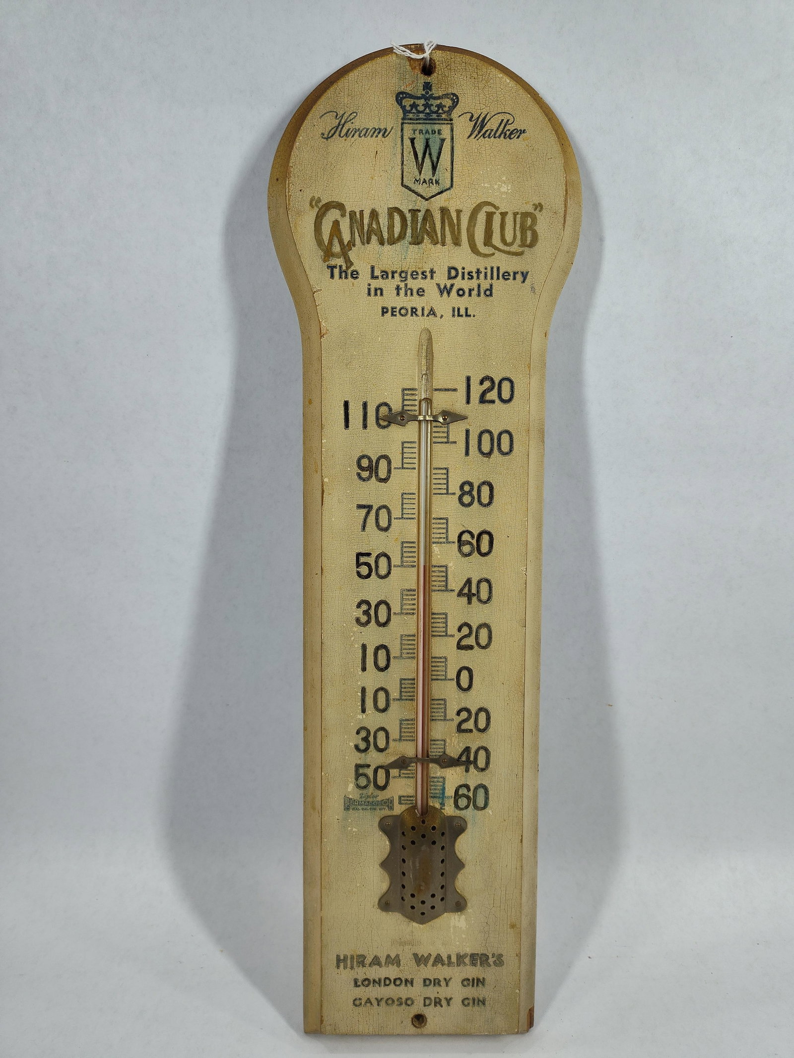 Hiram Walker Canadian Club wooden thermometer (1 of 6)