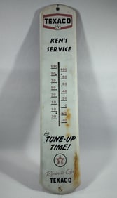 Texaco Ken's Service metal thermometer