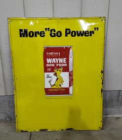SST Wayne Dog Food More "Go Power" sign