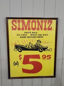 1950s Simoniz Car Wax Gas Station Poster