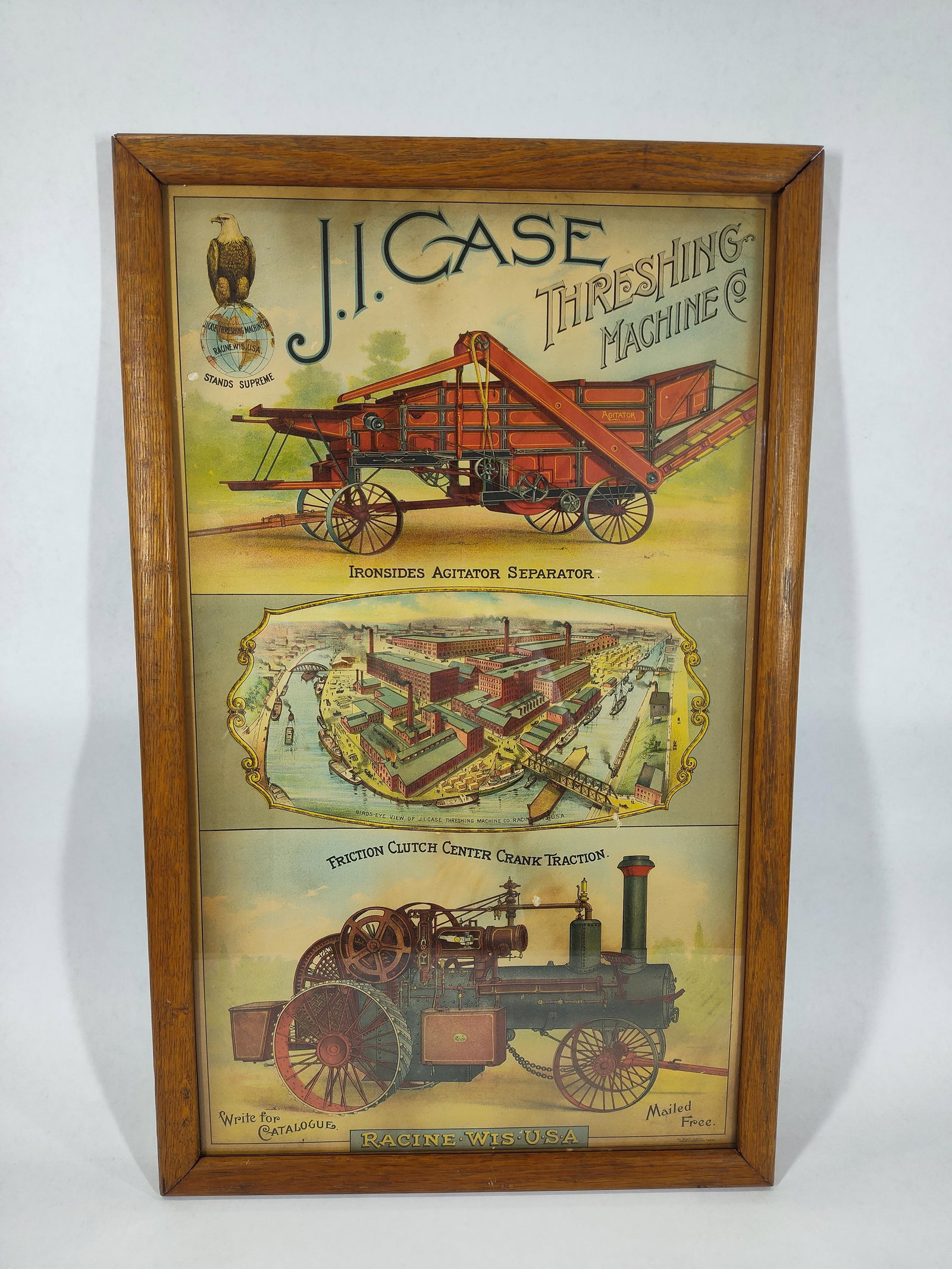 Outstanding J.I. Case Framed Lithograph (1 of 8)