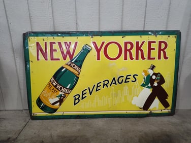 SST New Yorker Beverages embossed sign