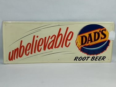 SST Dad's unbelievable Root Beer embossed sign