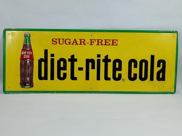 SST diet-rite cola embossed sign