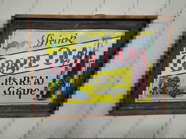 SST Drink Grape Ola embossed sign