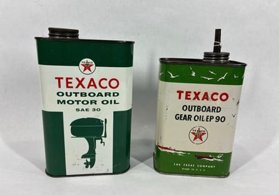 Texaco Outboard Motor Oil & Gear Oil unopened 1qt cans