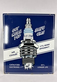 SSP Blue Crown Spark Plugs sign