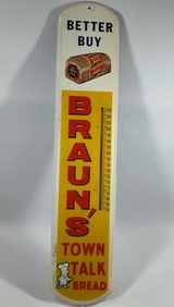 Braun's Town Talk Bread metal thermometer