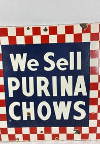 DSP We Sell Purina Chows checkerboard flange sign