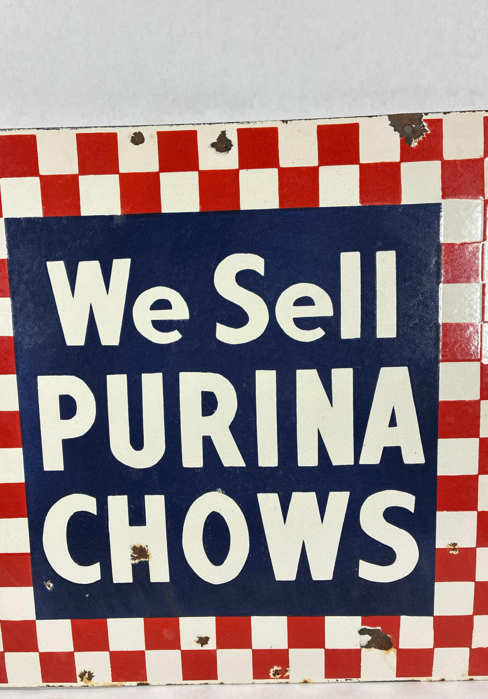 DSP We Sell Purina Chows checkerboard flange sign (1 of 6)