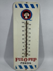 Ful-O-peP Feeds metal thermometer