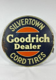 1930s DST Goodrich Dealer Silvertown Cord Tires sign