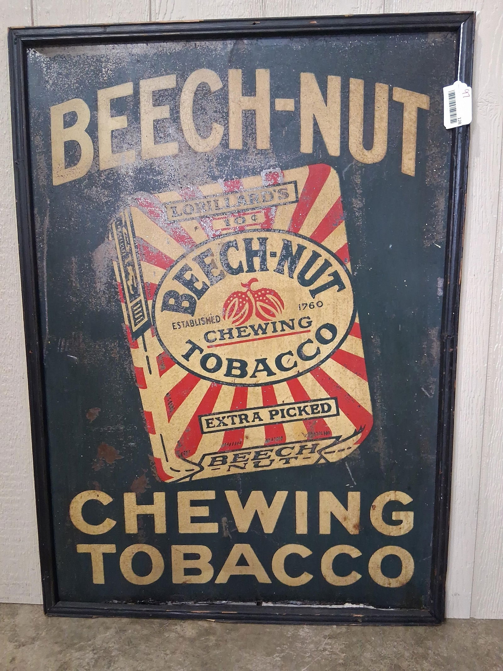 Babe Ruth Says Chew Pinch Hit Chewing Tobacco Sign