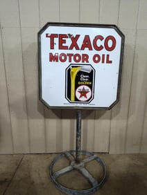 DSP Texaco Motor Oil curb sign