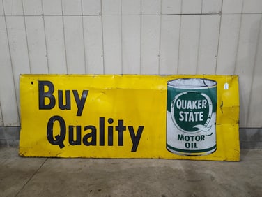 SST Large Quaker State Motor Oil sign