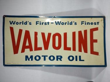 SST Valvoline Motor Oil embossed sign
