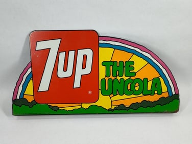 SST 7up The Uncola Peter Max flange sign