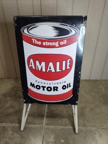 Amalie Motor Oil curb sign