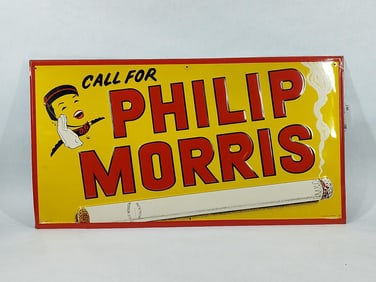 SST NOS Phillip Morris Cigarettes embossed sign