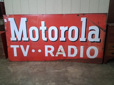 Large DST Motorola Tv-Radio sign