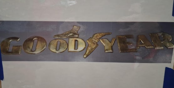 Painted Alum GOODYEAR Letters w/winged boot & boot