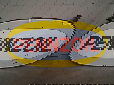 Large DSP Pennzoil sign w/ original bracket Wow!!