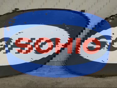 Large DSP Sohio sign w/original bracket