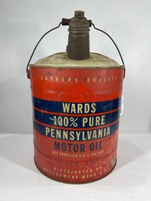 Wards 100% Pure Pennsylvania Motor Oil 5gal can