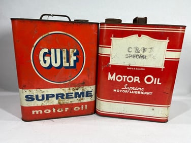 Gulf Supreme & C&F Special 2gal cans