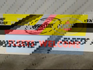 SST Pennzoil Fleets Welcome self-framed sign