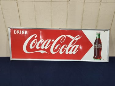 SST Coca-Cola with bottle self-framed sign