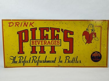 SST Piff's Beverages embossed sign