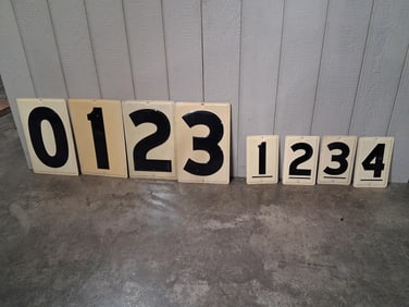 8- SST Embossed Number signs