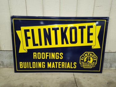 SST Flintkote Building Materials embossed sign