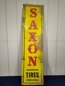 SST Saxon Tires embossed sign