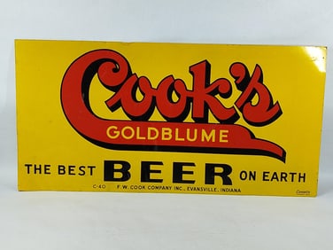 DST Cook's Goldblume Beer sign