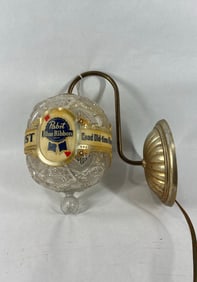 Pabst Blue Ribbon Beer Rotating lighted wall sconce