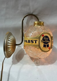 Pabst Blue Ribbon Beer Rotating Lighted wall sconce
