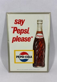 TOC say "Pepsi, please" Pepsi-Cola easelback sign