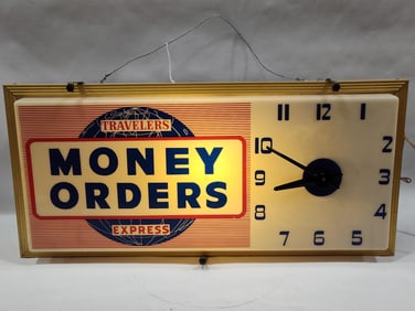 Travelers Express Money Orders Hanover lighted clock