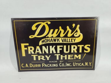 SST Durr's Mohawk Valley Frankfurts embossed sign