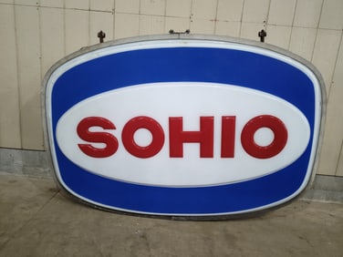 Large Sohio Billboard lighted sign