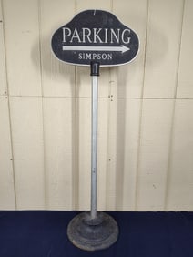 Simpson Parking curb sign