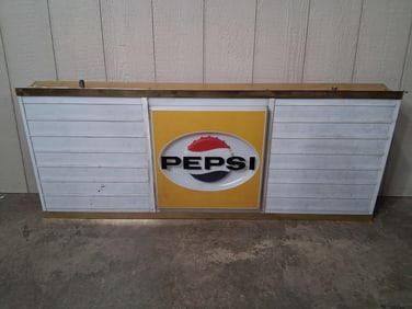 Large Dualite Pepsi lighted acrylic menu sign