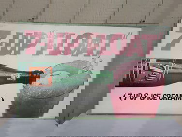 1964 2-sided 7up cardboard litho