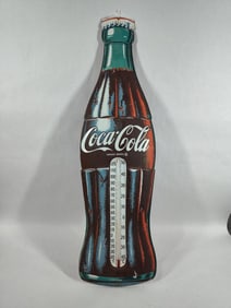 Coca-Cola metal die cut thermometer